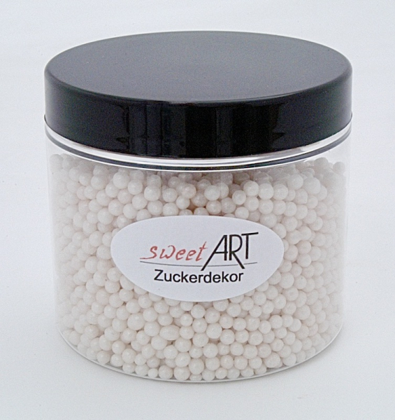 Sugar pearls medium glitter Mother of Pearl 40 g at sweetART-01